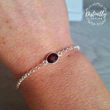 Load image into Gallery viewer, Garnet is the birthstone for January and It has an incredible cleansing and energizing effect on all the Chakras within the body. Wearing Garnet in jewellery is a perfect way to keep the stones properties close. 
